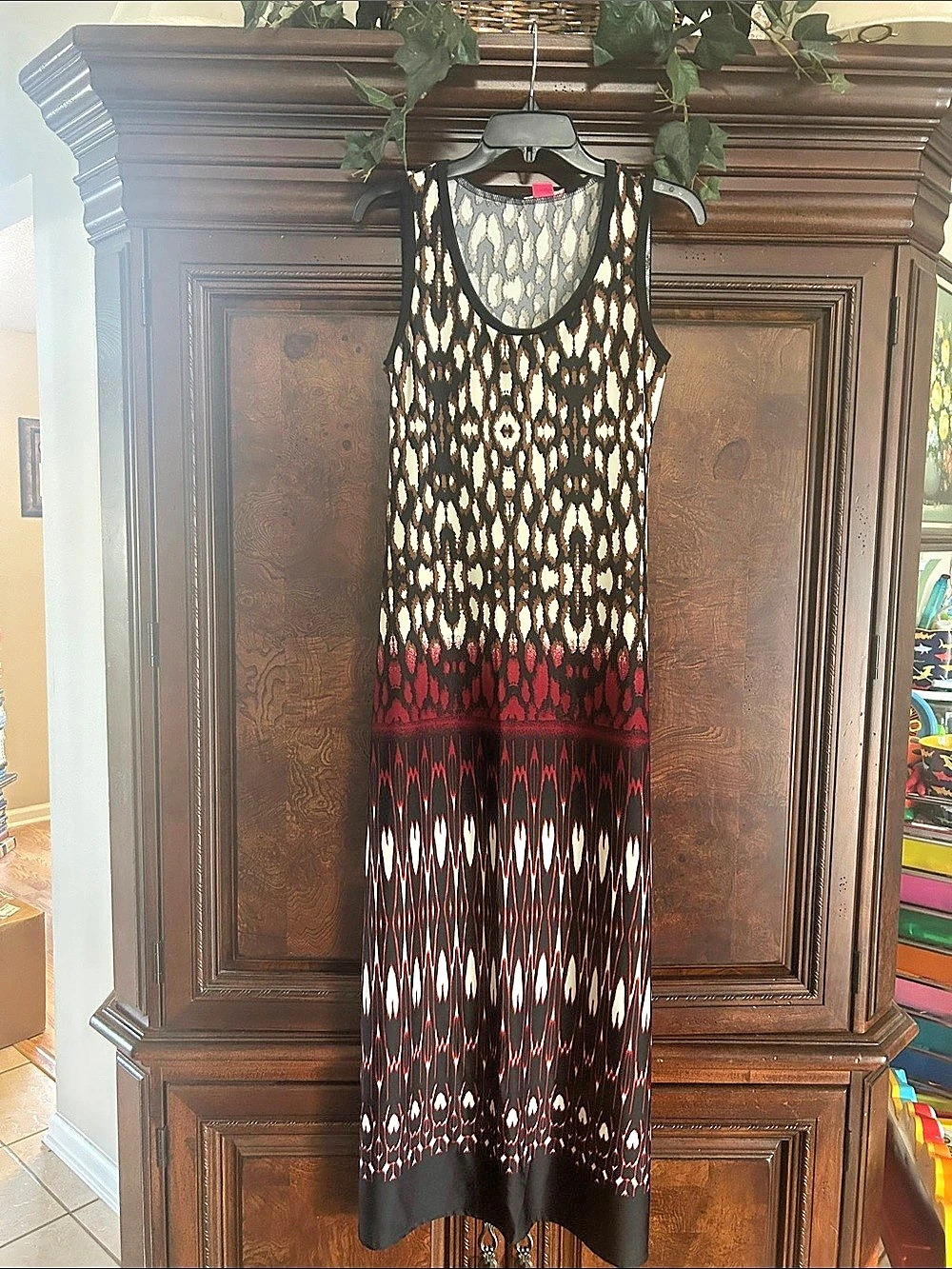 Sunny Leigh Women'Small Geometric Maxi Dress Size Small